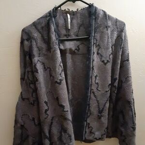 Free People Snake Print Cardigan